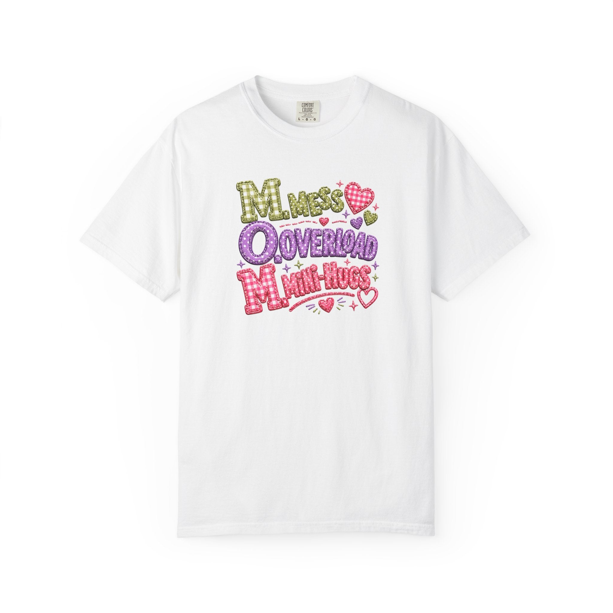 T‑Shirt — "Moms Overload Mini-Hugs" Cute Colorful Graphic Tee