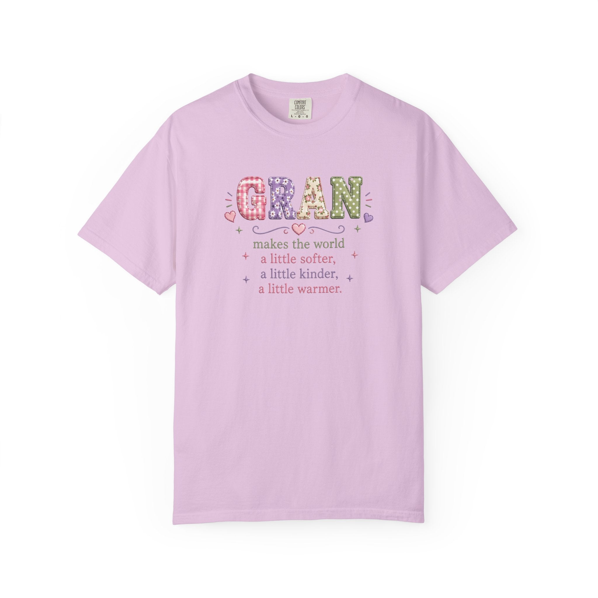 Gran Makes the World Softer T-Shirt – Gift for Grandma, Floral Vintage Lettering