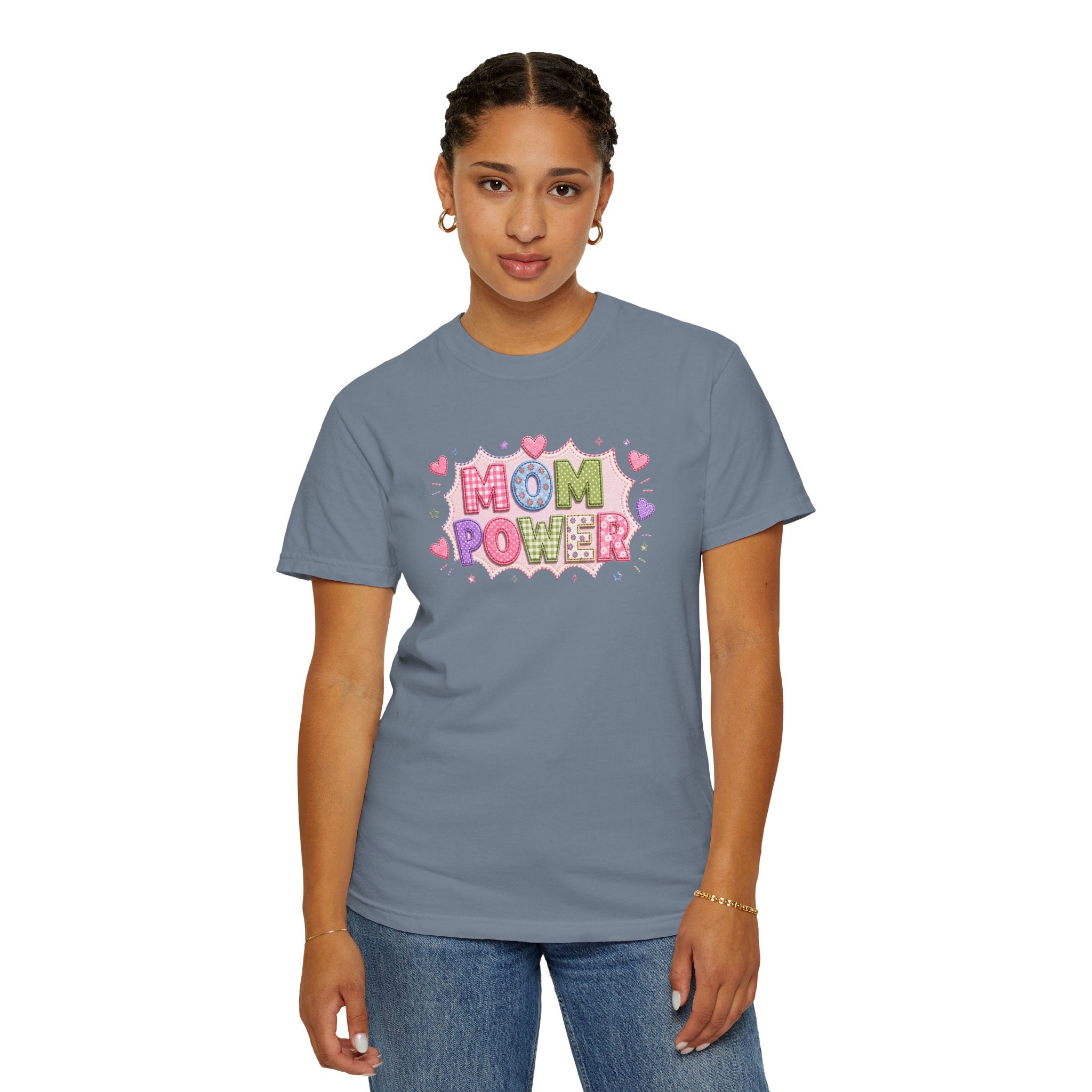 Mom Power T-Shirt — Cute Pastel Heart Mother's Day Tee
