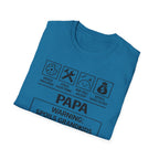 Papa Warning T-Shirt — Funny Grandpa Gift, 'Spoils Grandkids & Hands Out Biscuits' Tee