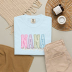 NANA Pastel Patchwork T-Shirt — "The Heart of Our Family" Gift
