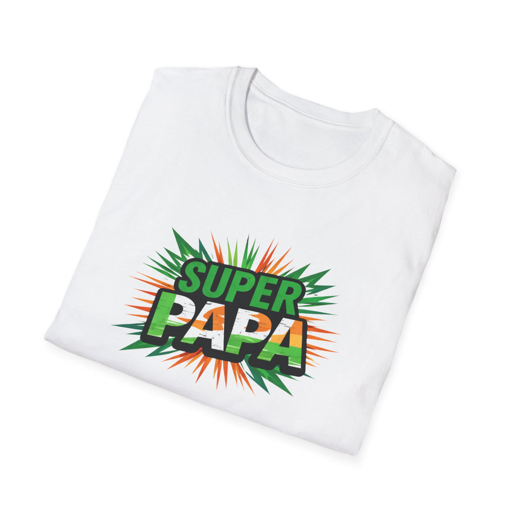 Super Papa Ireland Flag/Irish themed T-Shirt – Comic-Style Father’s Day Tee