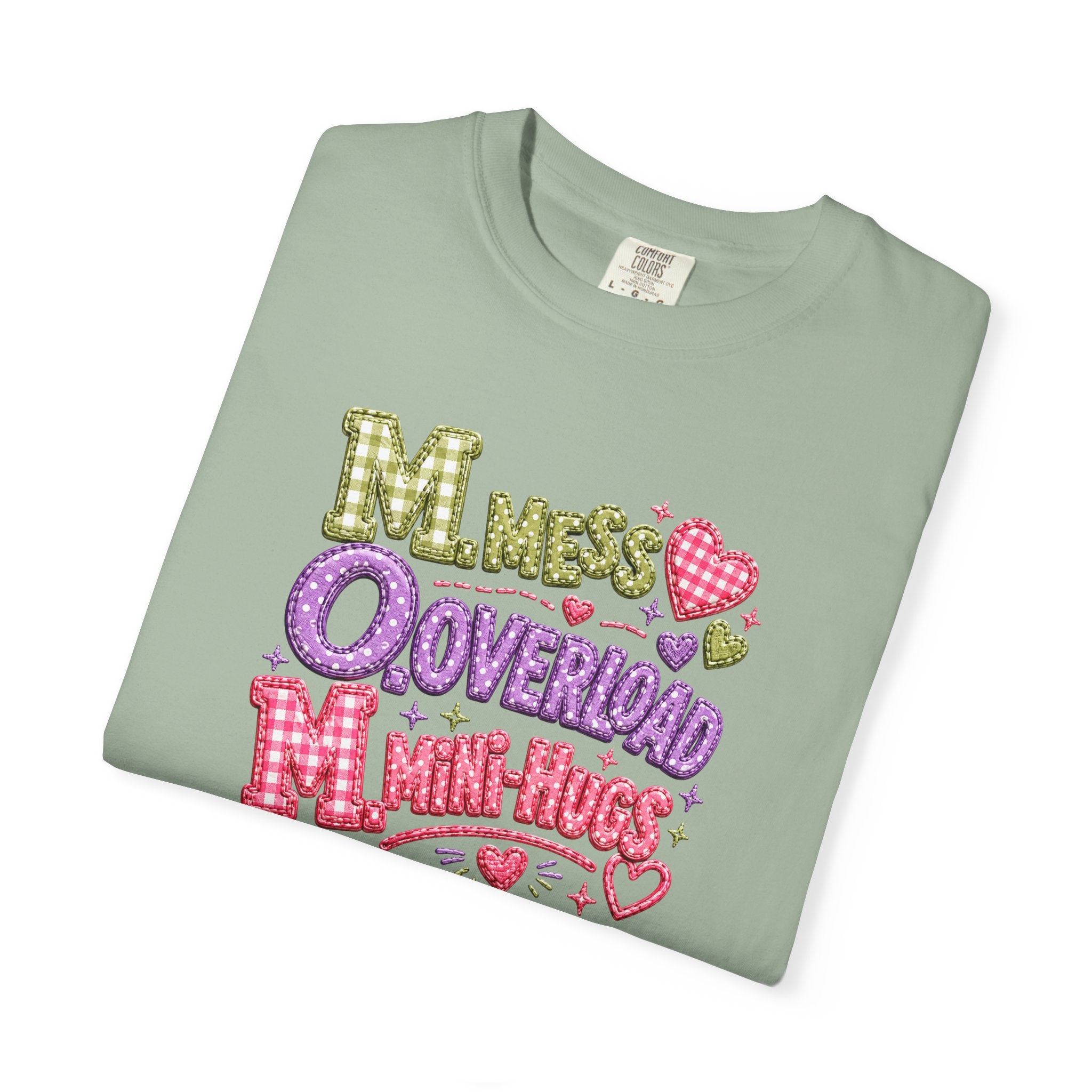 T‑Shirt — "Moms Overload Mini-Hugs" Cute Colorful Graphic Tee