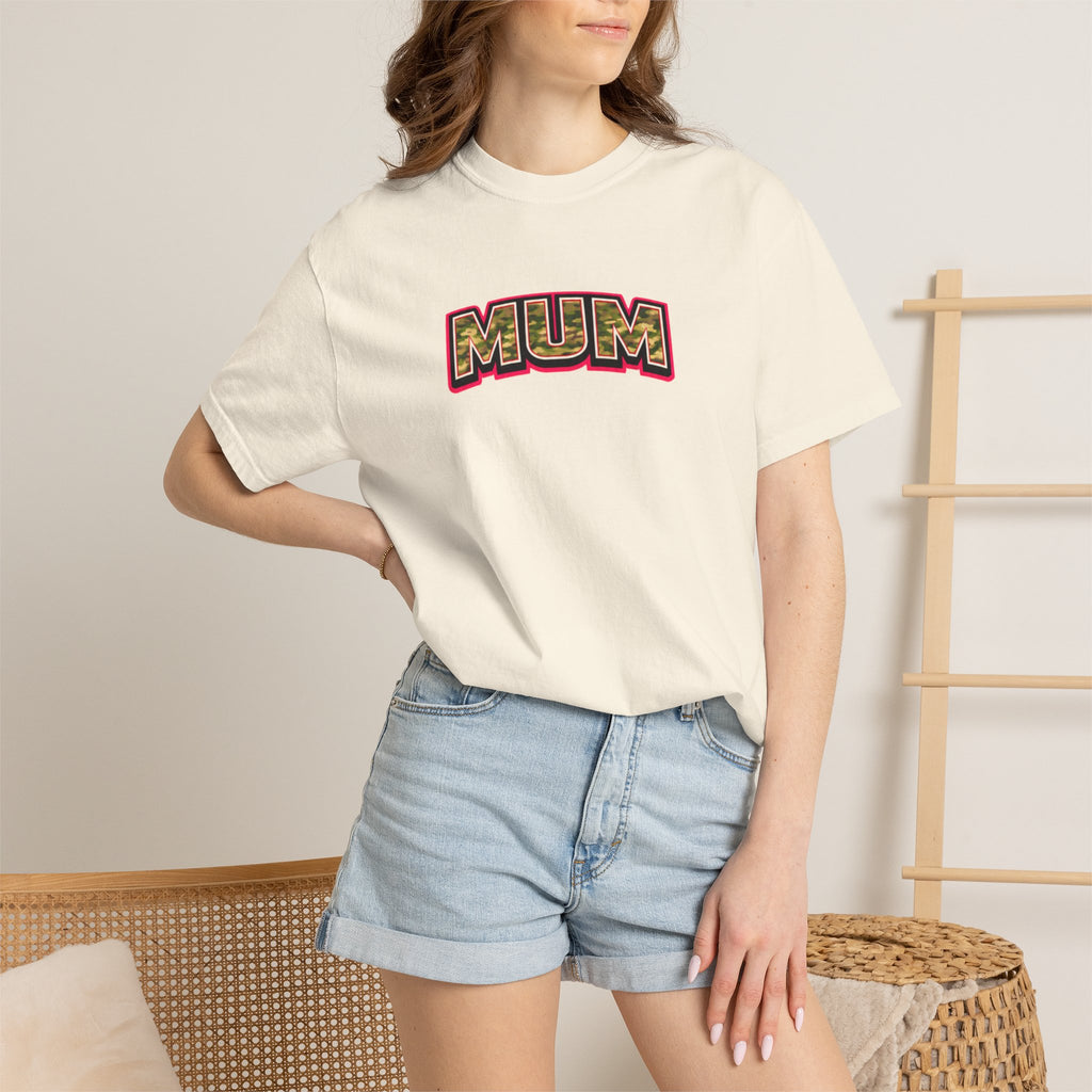 Mum Camo Print Logo T-Shirt