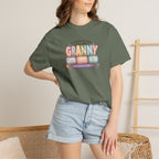 Granny Floral Retro Tee — "My Favourite People Call Me Granny"