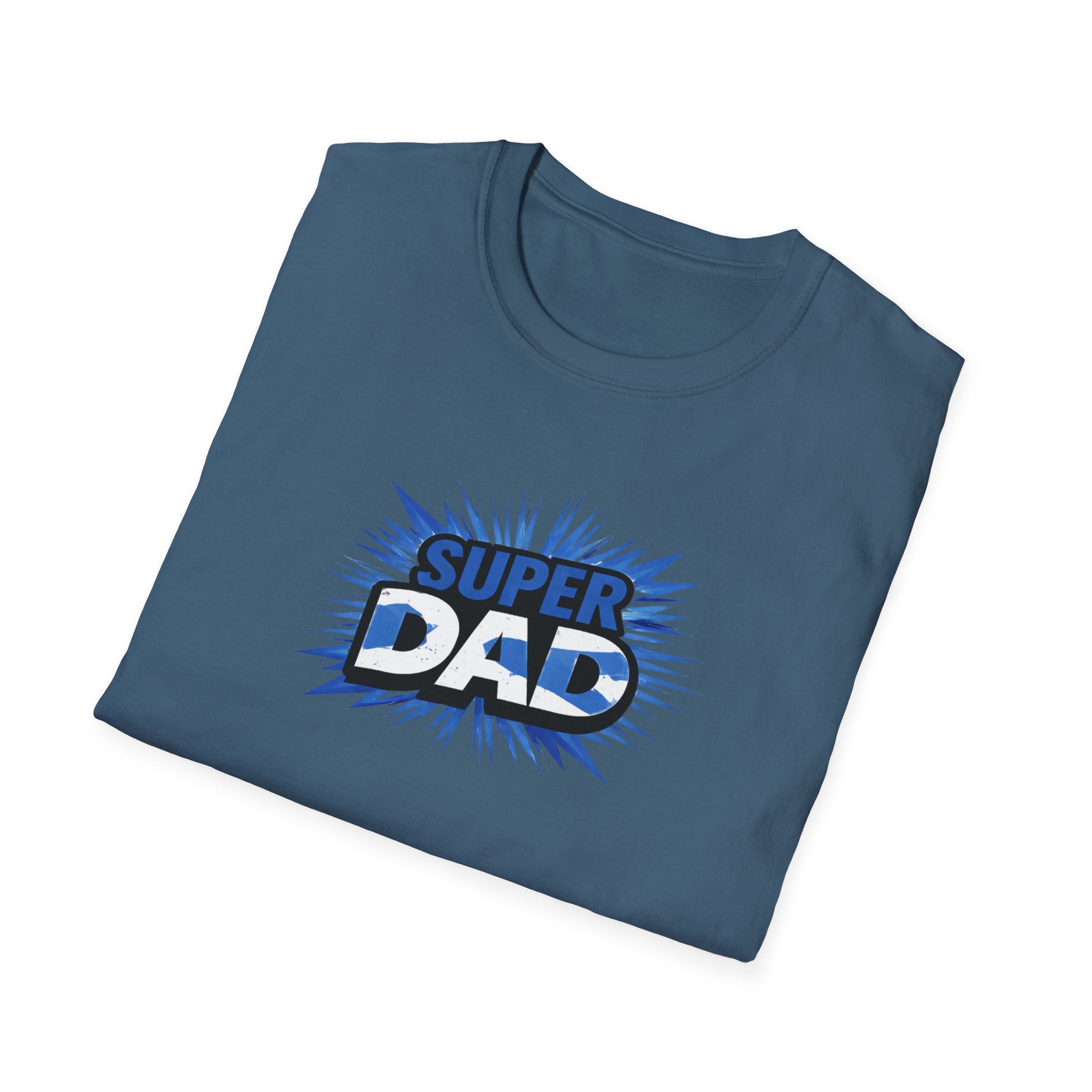 Super Dad T-Shirt — Scotland Flag themed Comic-Style Father's Day Gift