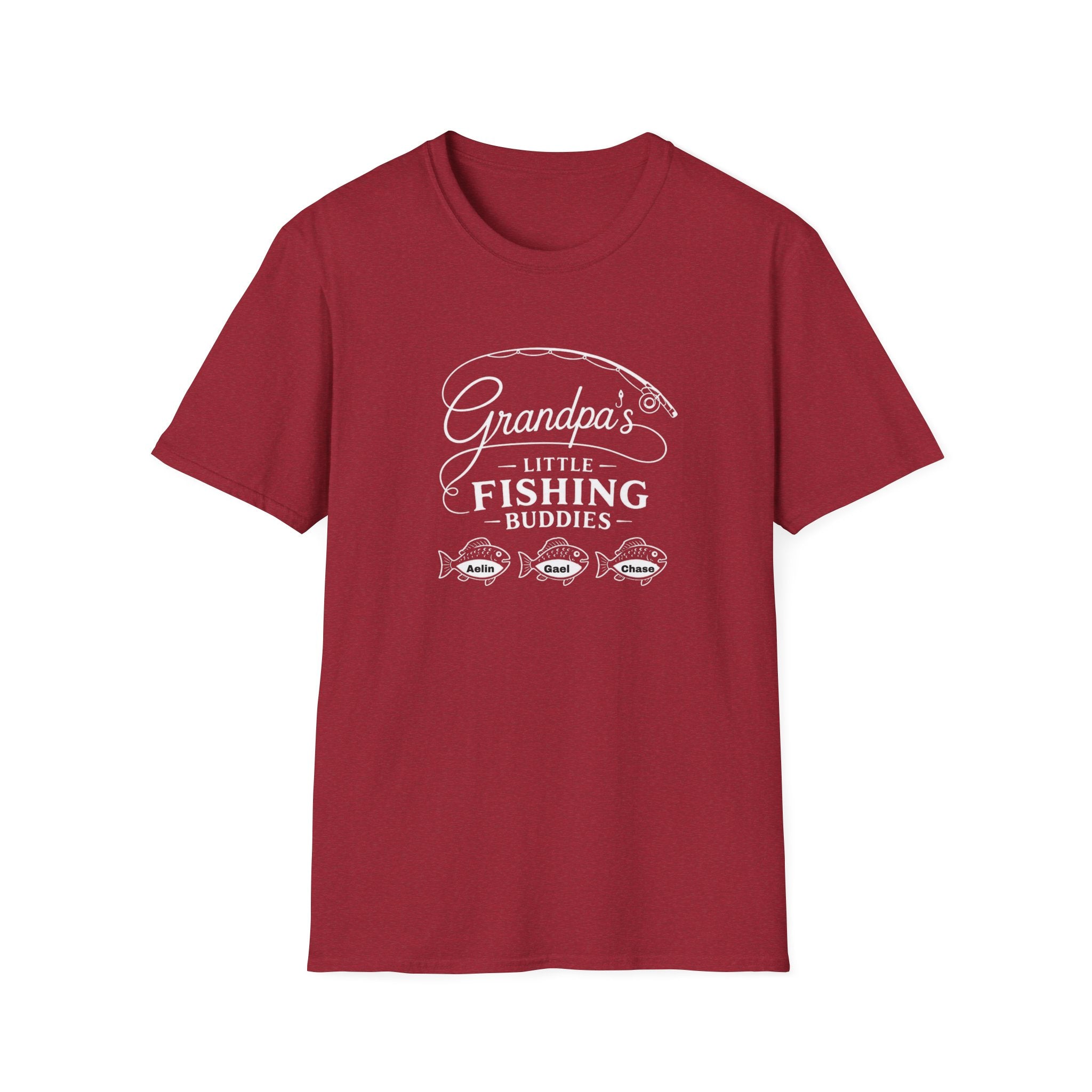 Fishing T-Shirt — "Grandpa's Little Fishing Buddies" Grandpa & Kids Matching Tee
