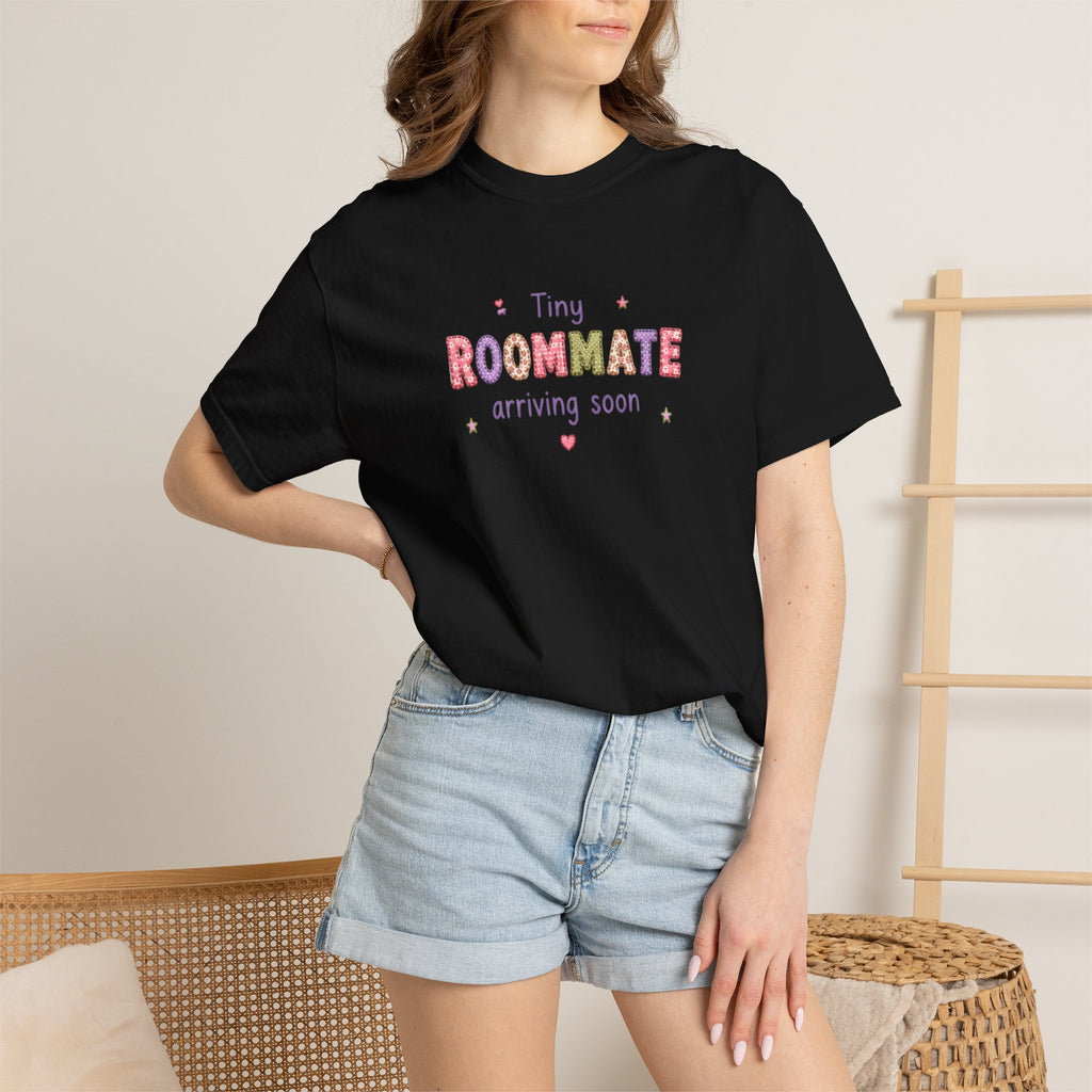 Tiny Roommate Pregnancy Announcement T-Shirt