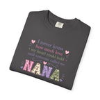 Nana T-Shirt — "I Never Knew How Much Love My Heart Could Hold Until Someone Called Me Nana" — Floral Grandma Gift
