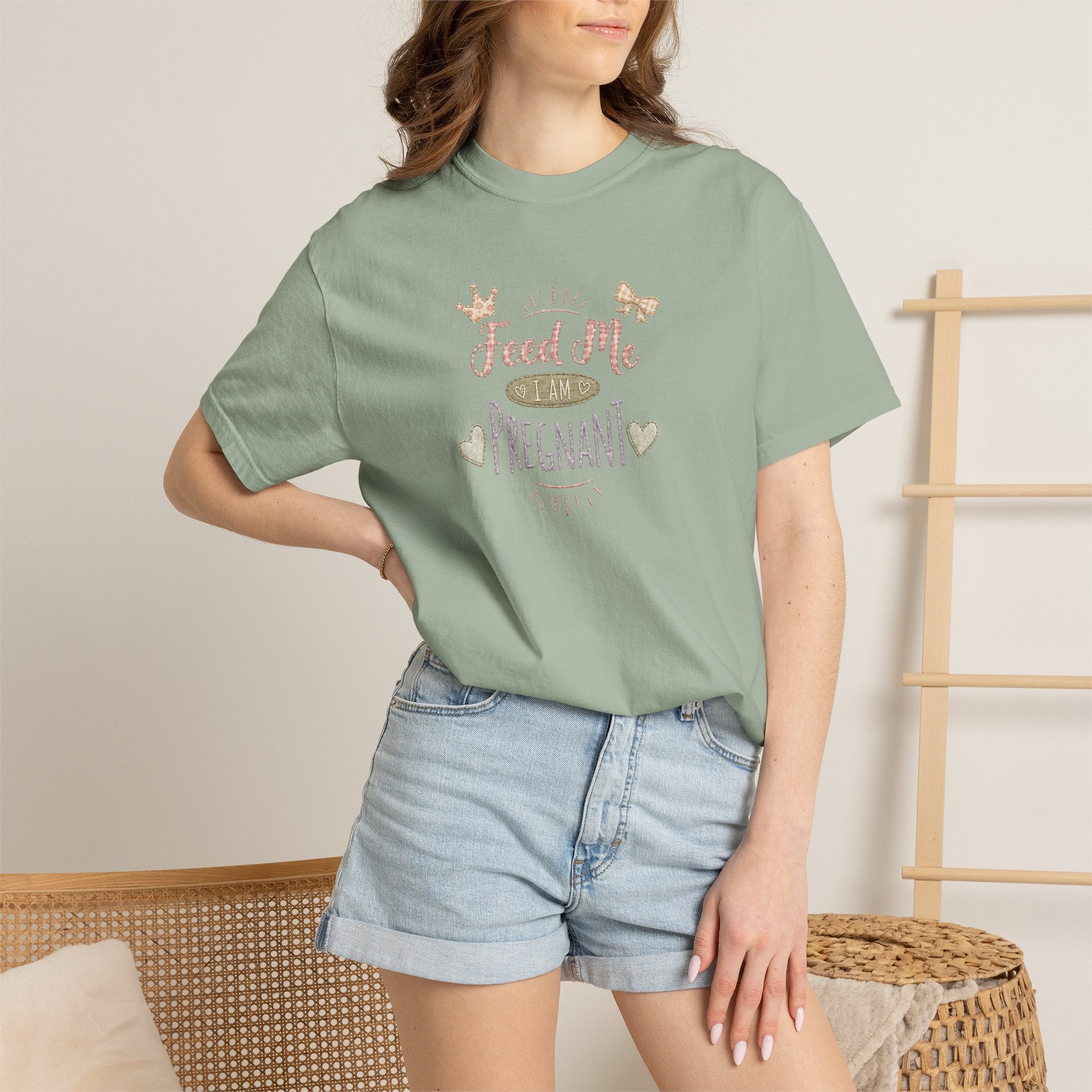 Pregnant 'Feed Me' Tee — Maternity Pregnancy Humor T-Shirt
