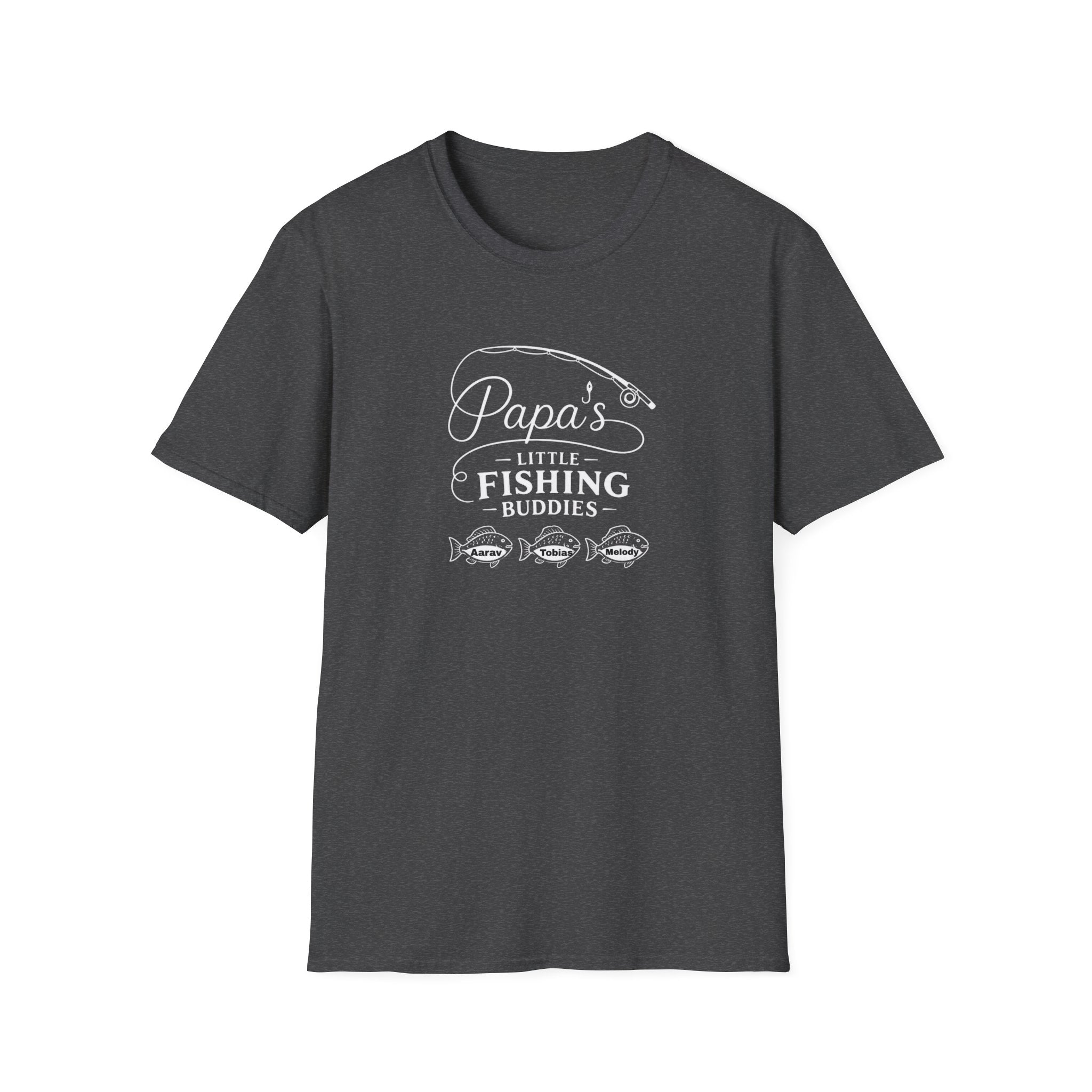 Papa's Little Fishing Buddies T-Shirt — Fathers Day Fishing Tee