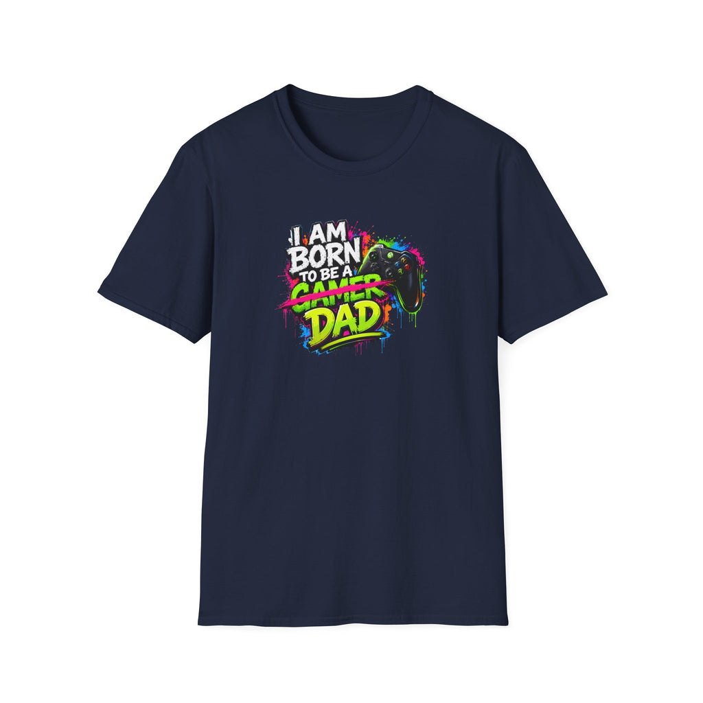 "I Am Born To Be A Gamer Dad" Neon T‑Shirt