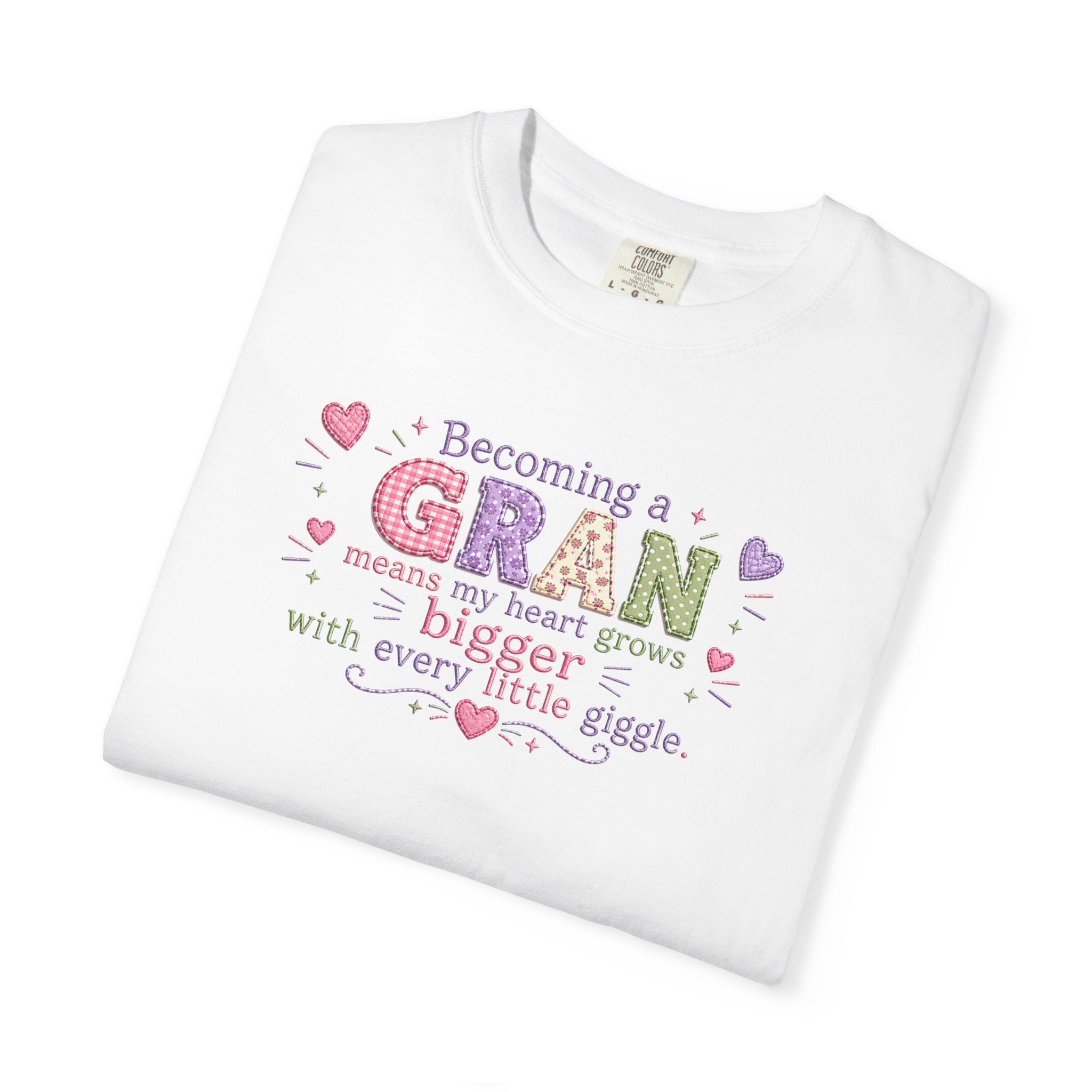Heartfelt Gran T-Shirt - Becoming a Gran Means My Heart Grows Bigger