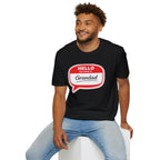 Hello My Name Is Grandad T-Shirt — Funny Grandfather Gift