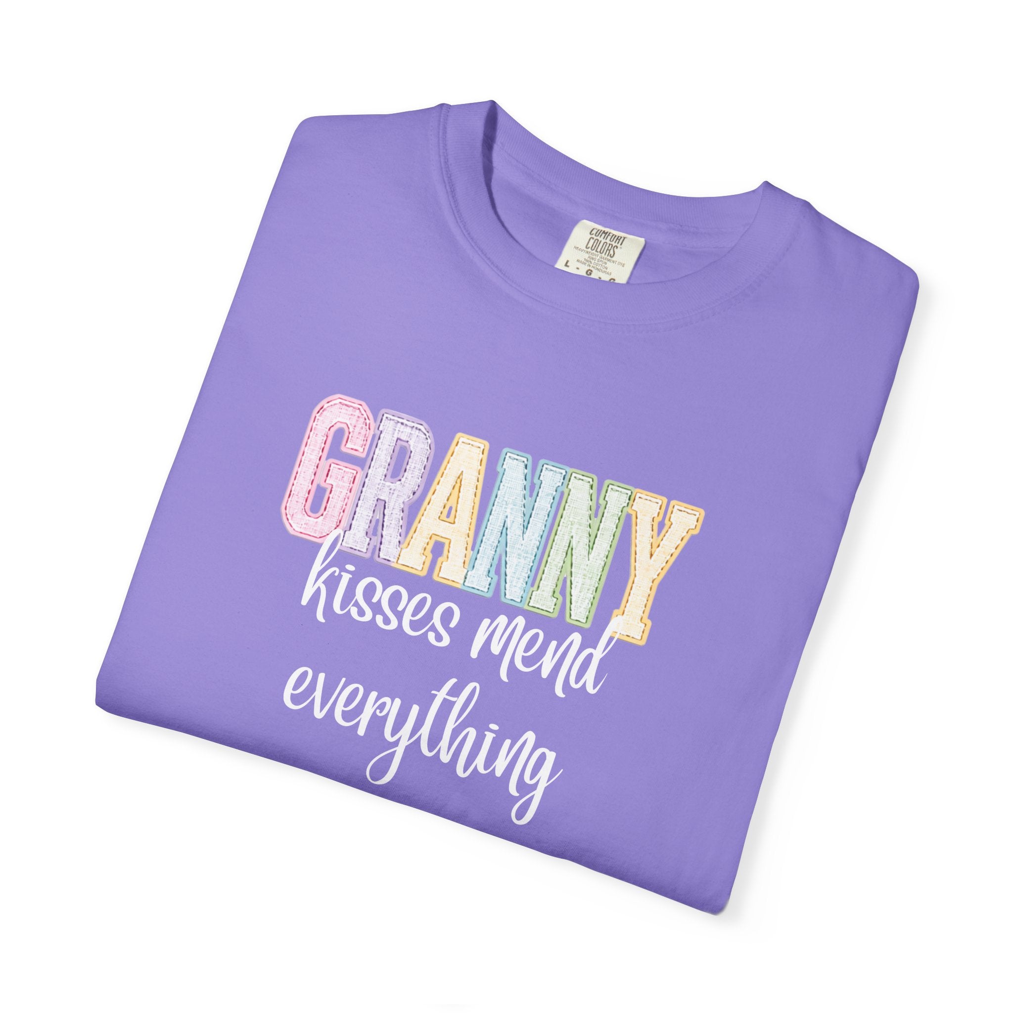 Granny Kisses Mend Everything T-Shirt — Pastel Grandma Gift