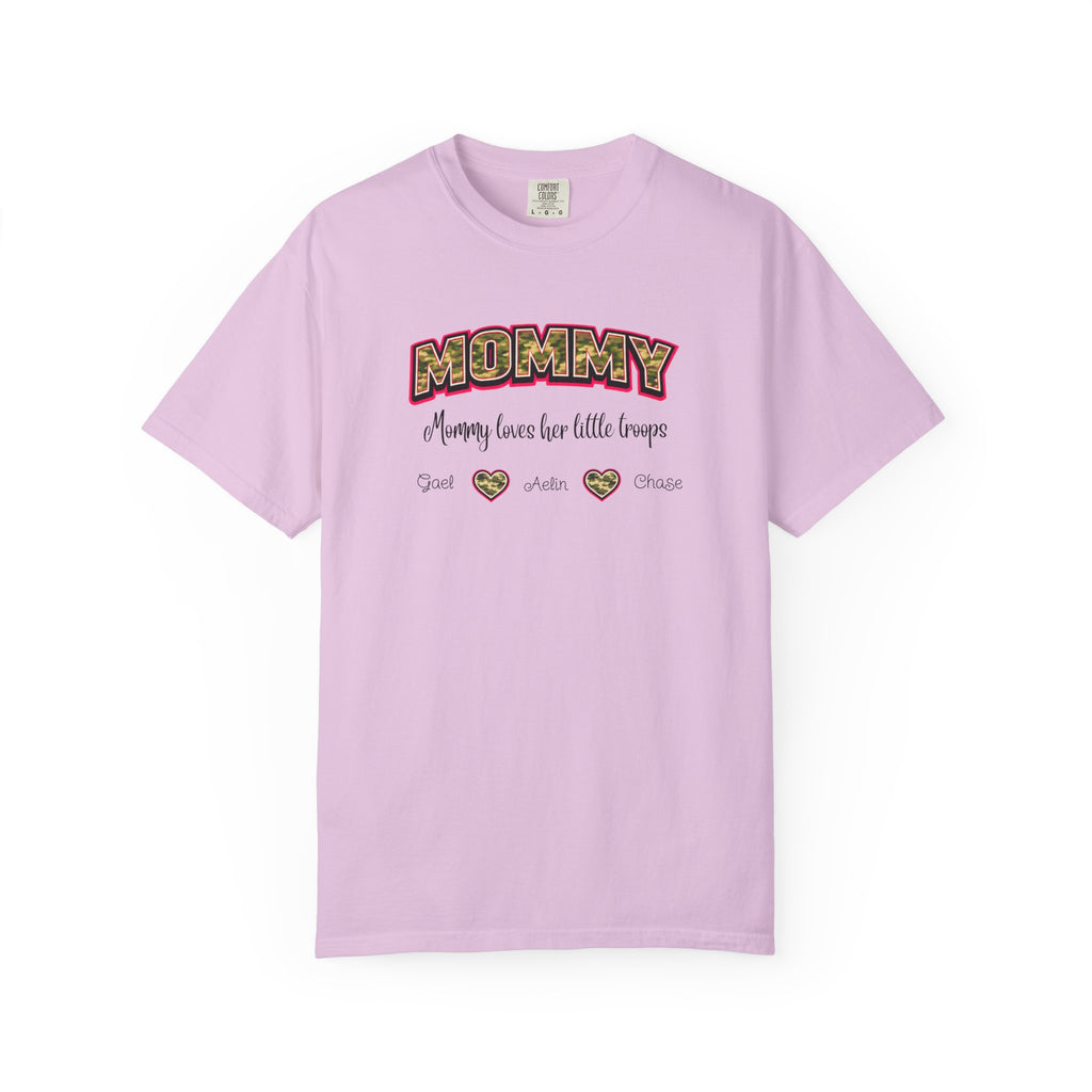 Mommy Camo Heart T-Shirt — "Mommy, I am here for little forever" Mother's Day Tee