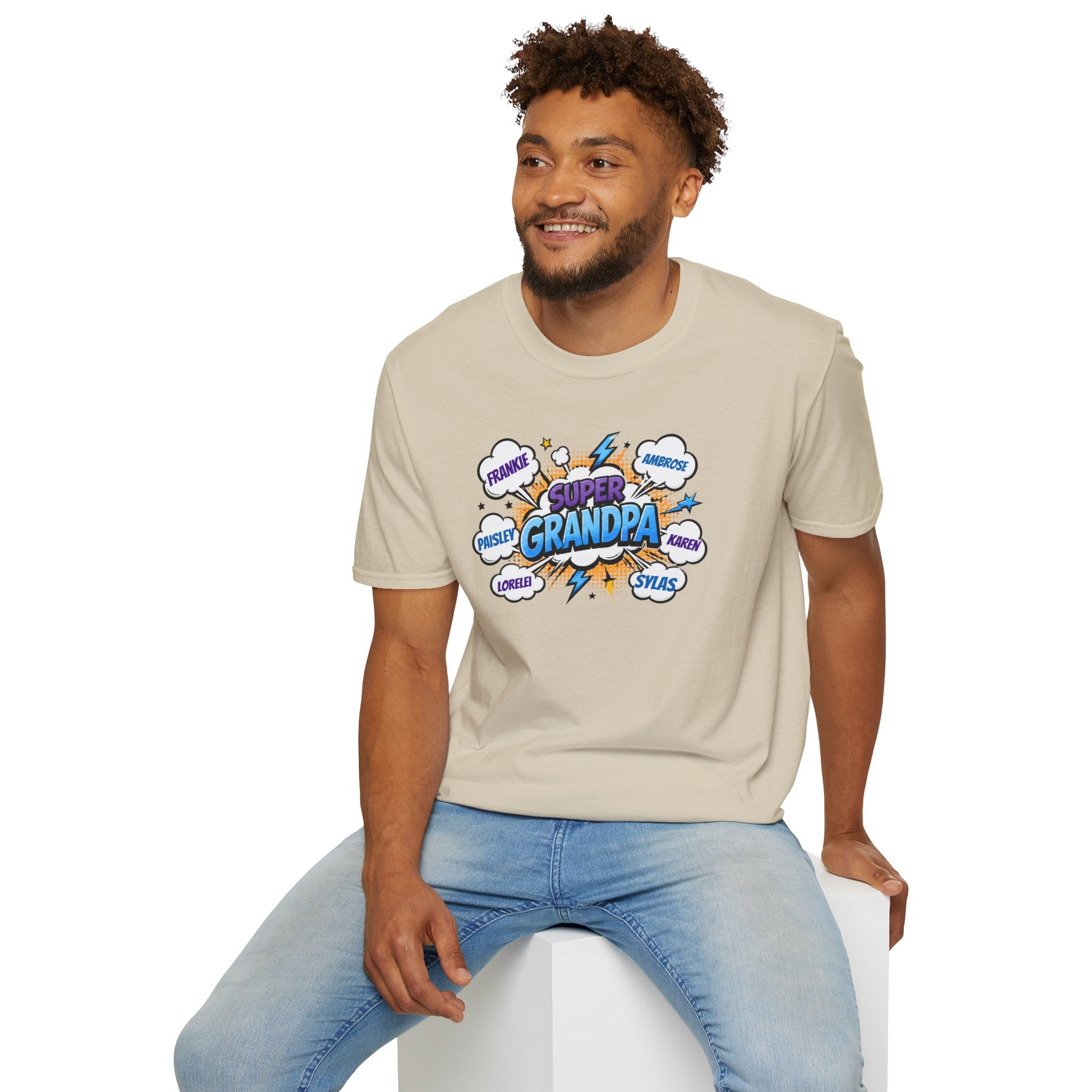 Super Grandpa Comic T-Shirt — "Super Grandpa" Funny Gift for Grandfathers