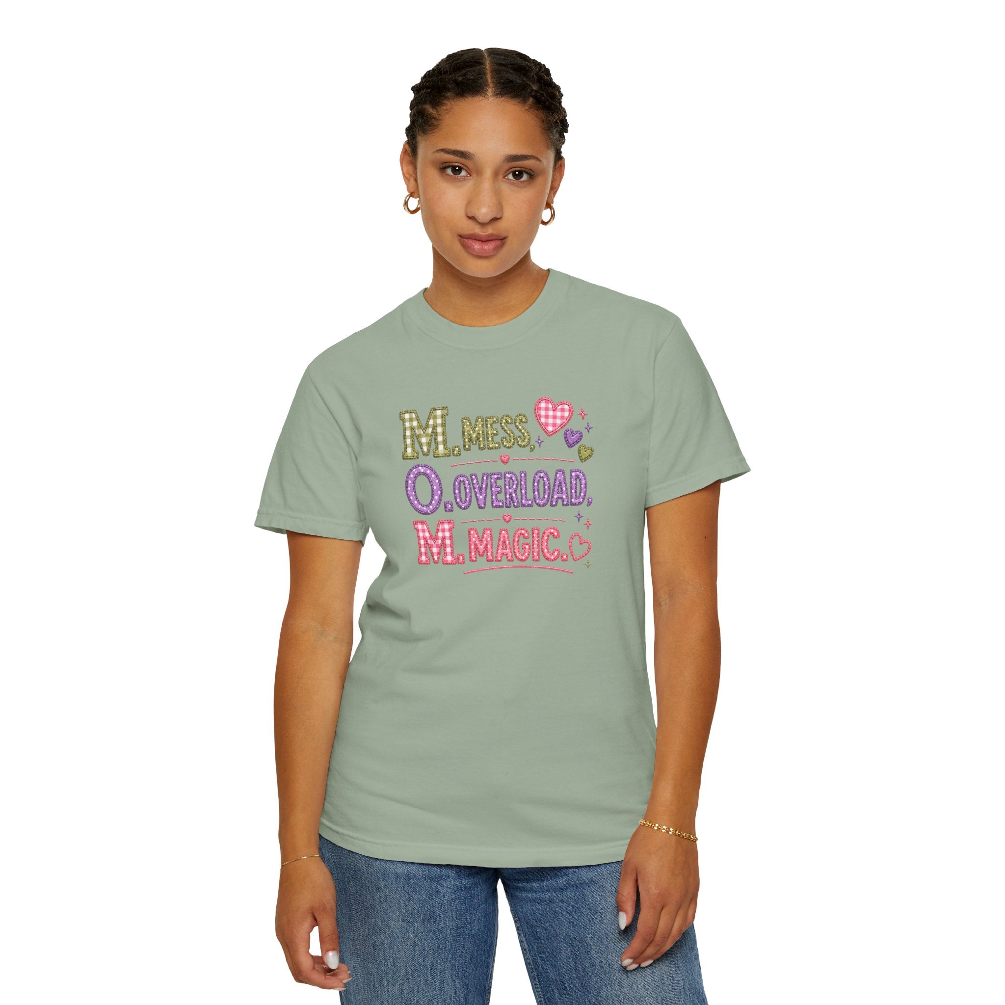 M.O.M. Graphic Tee — "Mess Overload Magic" Cute Mom Shirt