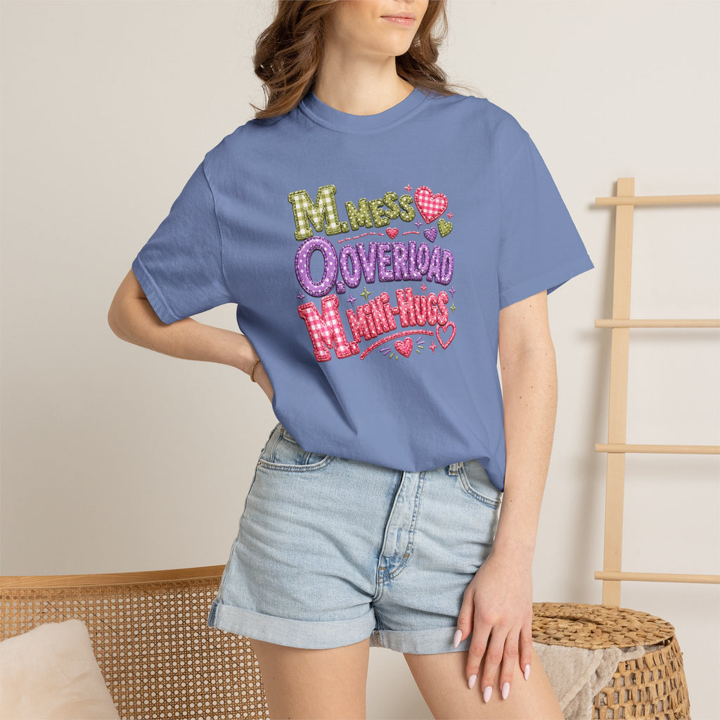 T‑Shirt — "Moms Overload Mini-Hugs" Cute Colorful Graphic Tee