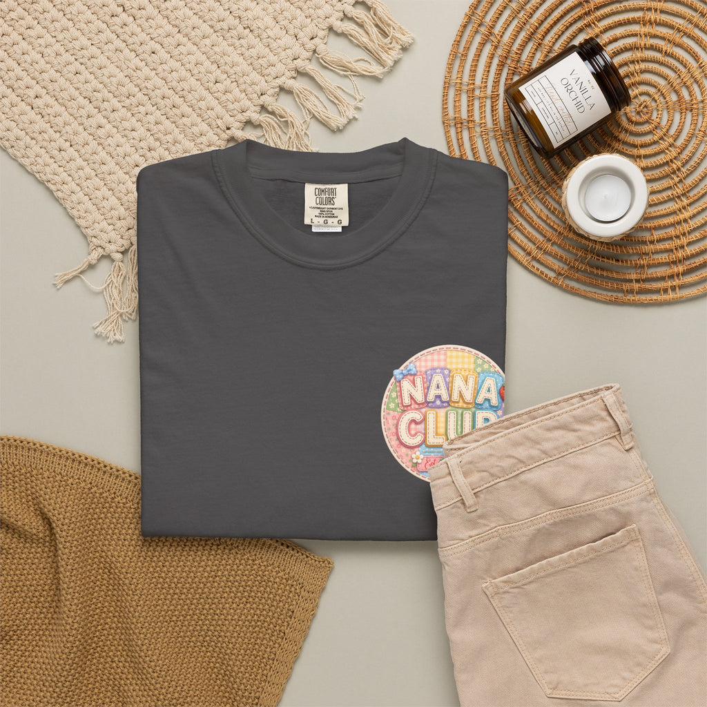 Nana Club T-Shirt — Retro Rainbow Badge Graphic