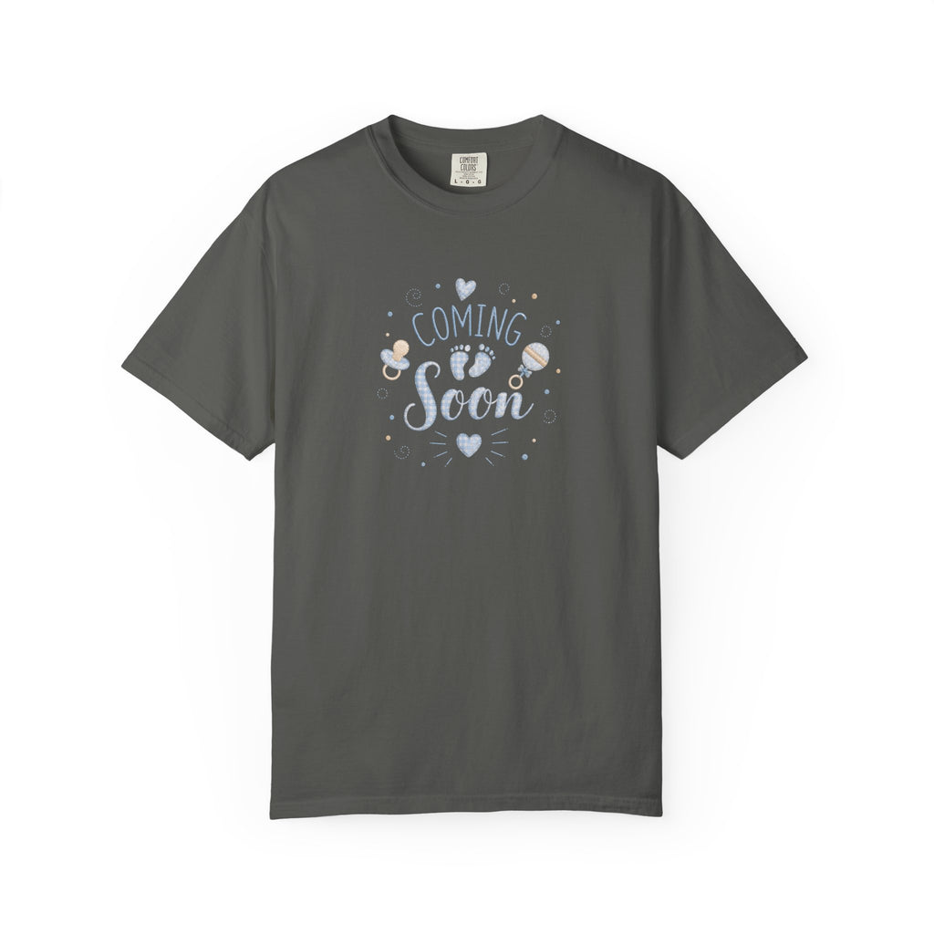 Coming Soon Baby T-Shirt — Gender Reveal Pregnancy Announcement Tee