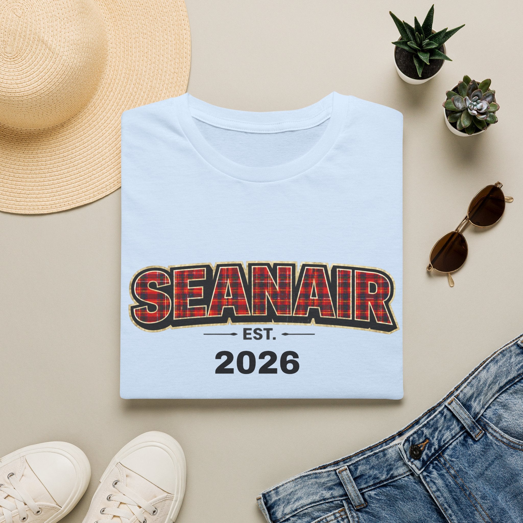 SEANAIR Tartan Est- Personalised T-Shirt