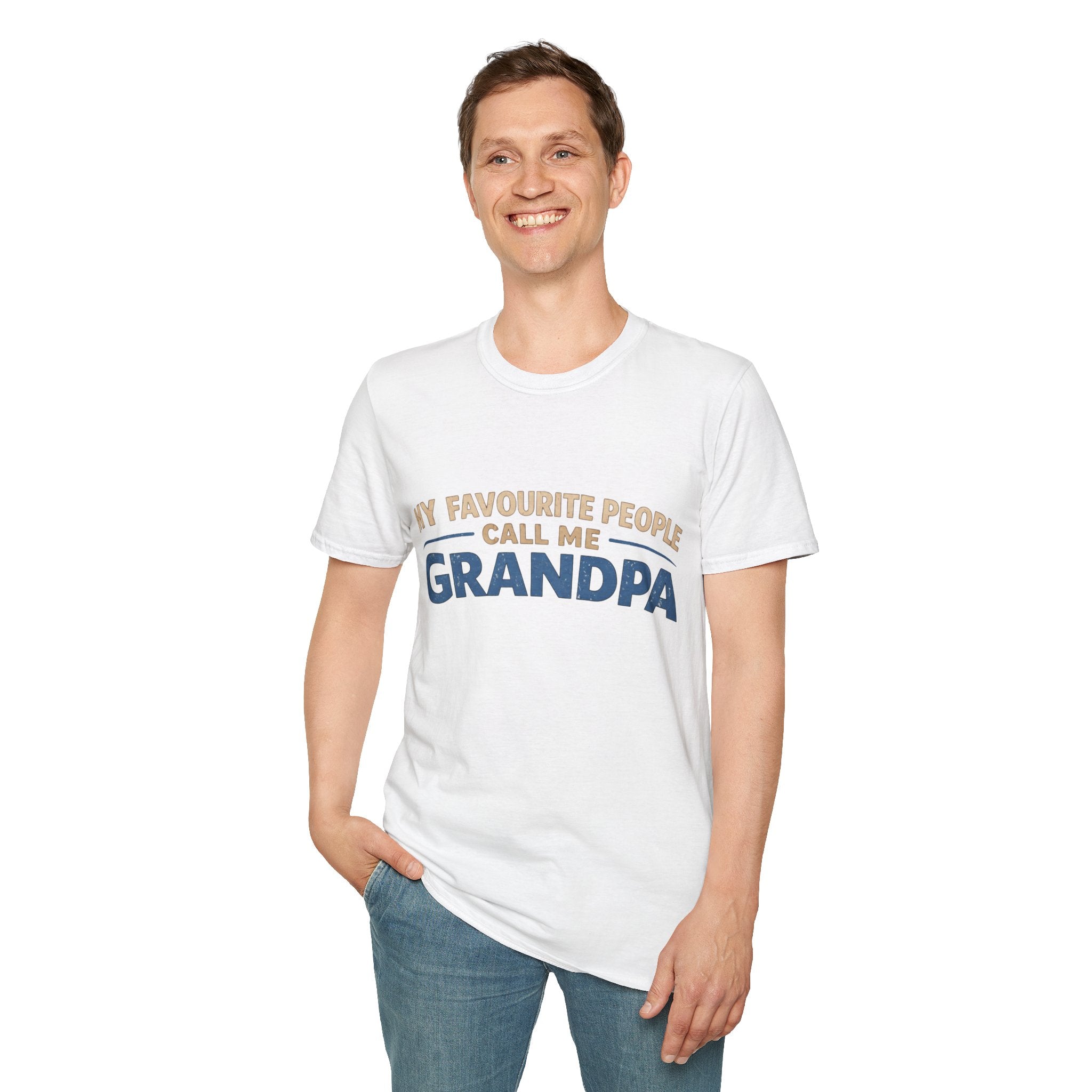 Grandpa T-Shirt - "My Favourite People Call Me Grandpa" Retro Family Gift