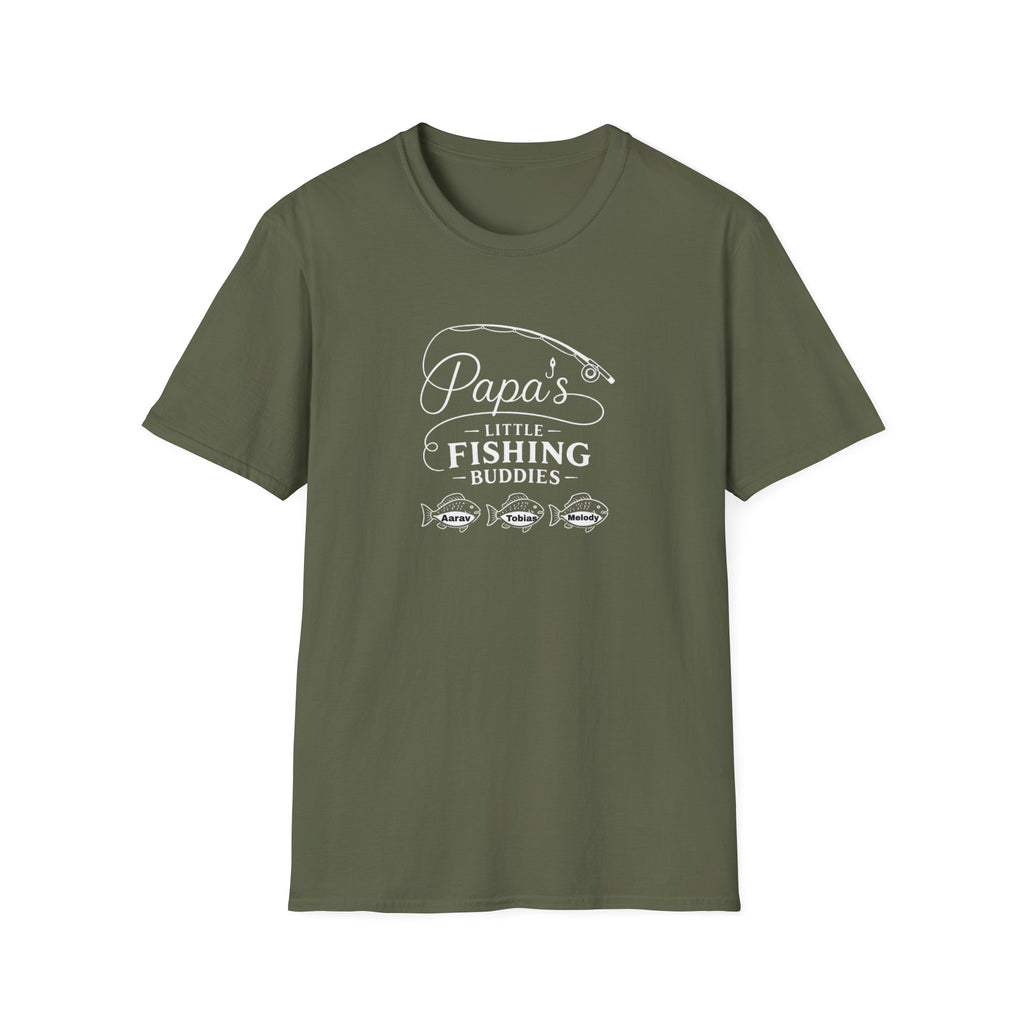 Papa's Little Fishing Buddies T-Shirt — Fathers Day Fishing Tee