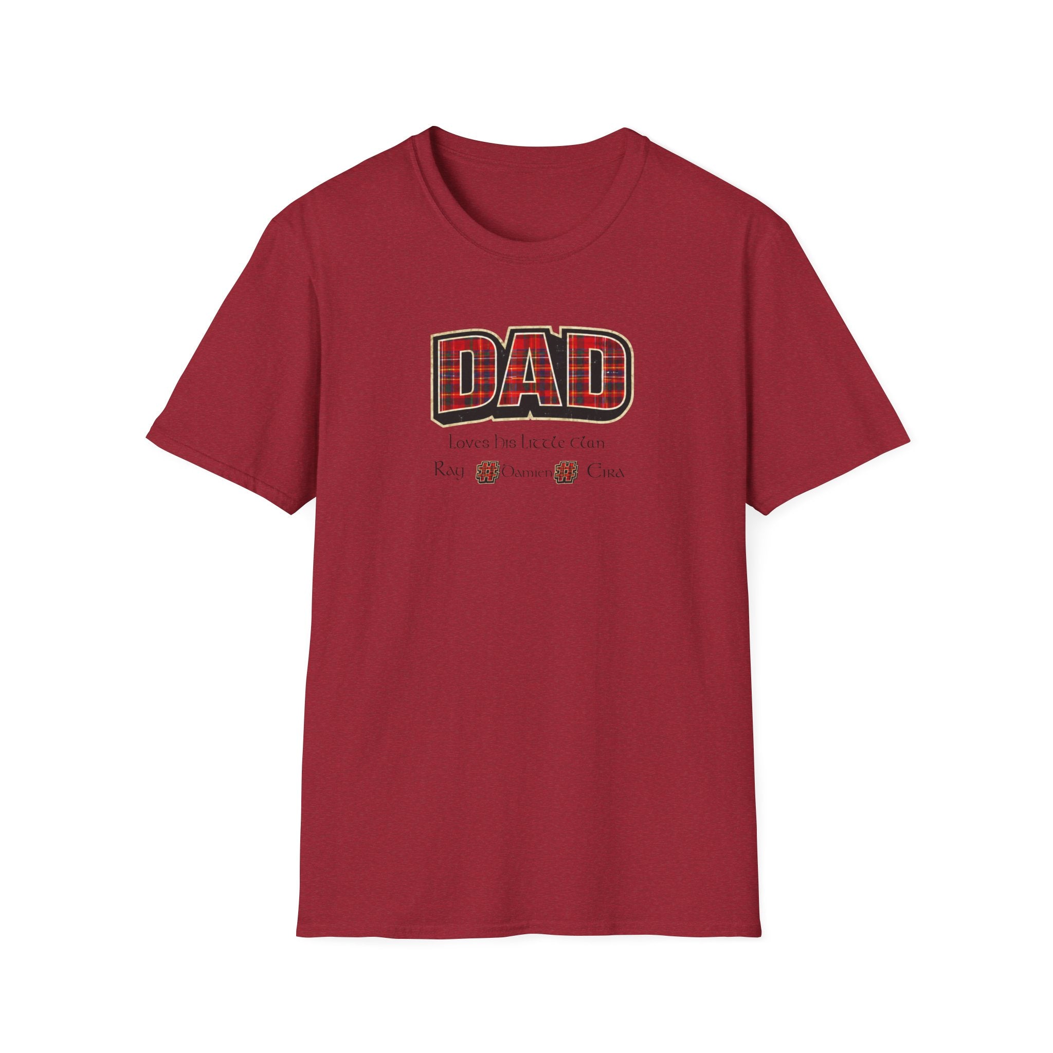 Dad Plaid Design T-Shirt – Rustic Father’s Day Gift