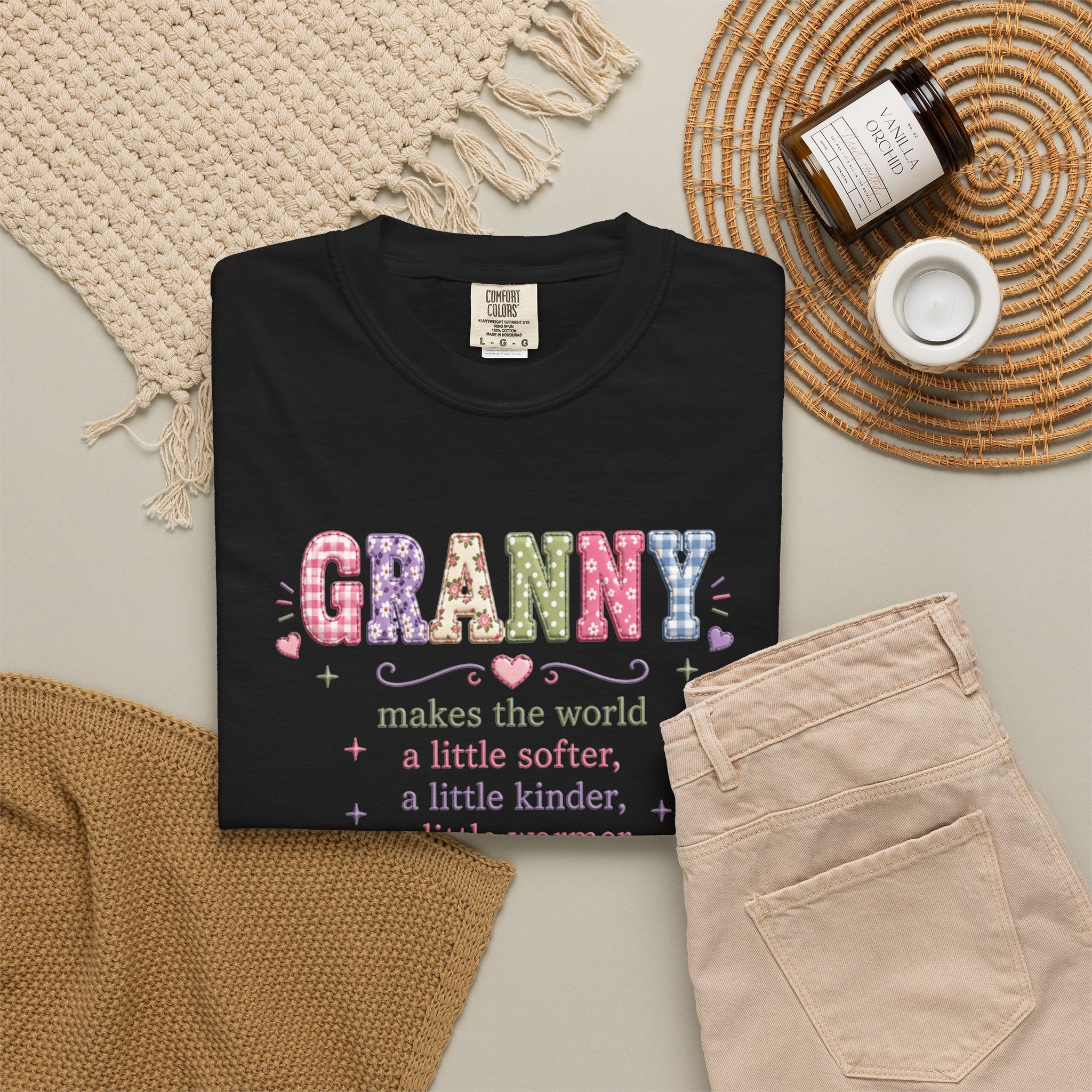 Granny Floral Graphic T-Shirt — "Granny makes the world a little softer, a little kinder, a little warmer"