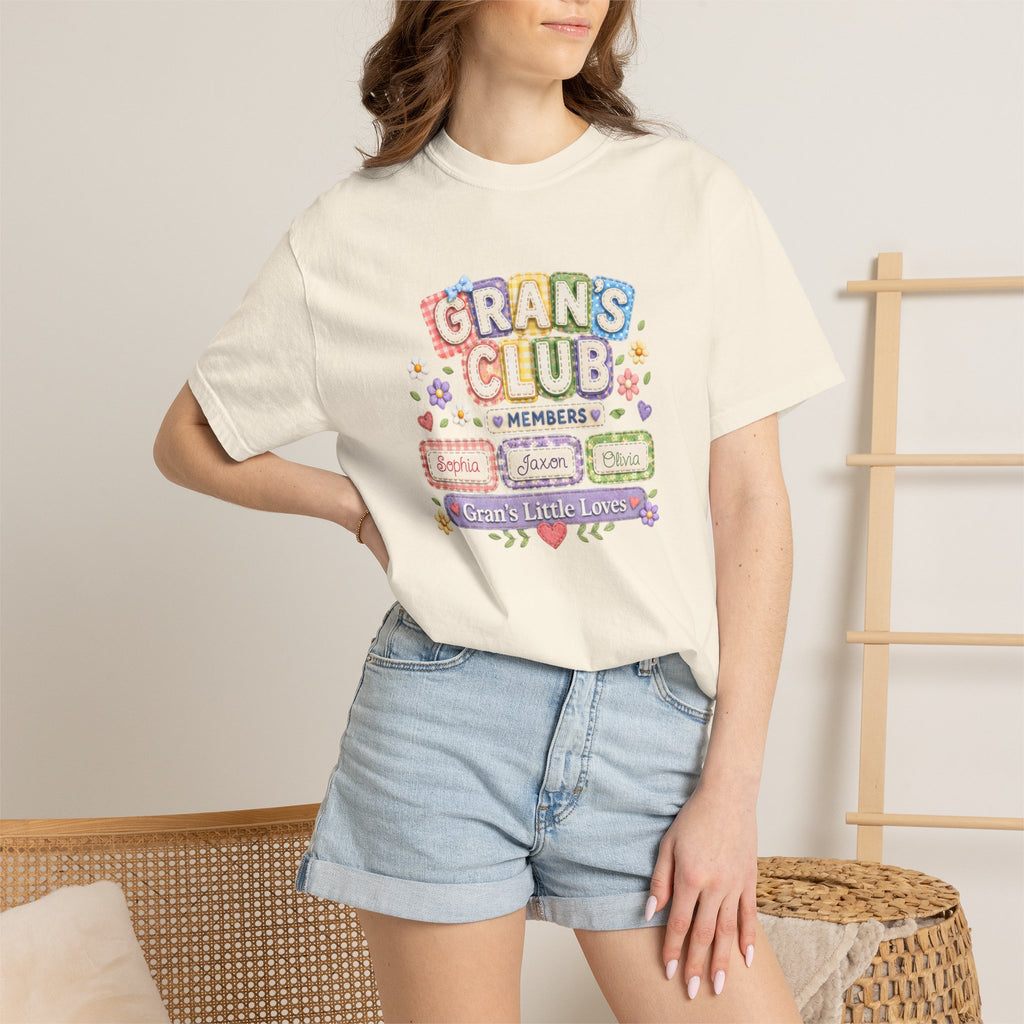 Grans Club T-Shirt – Personalized ‘Grans Club’ Family Names Tee