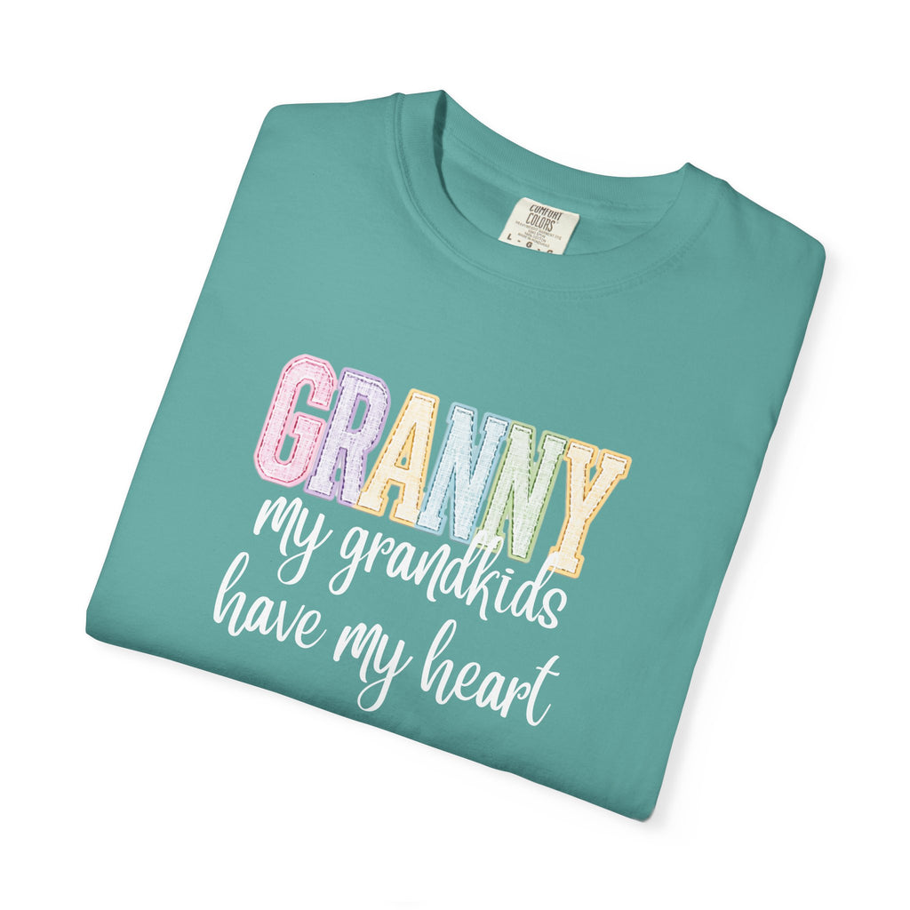 Granny Pastel Rainbow T‑Shirt — Retro Block Letter Grandma Tee