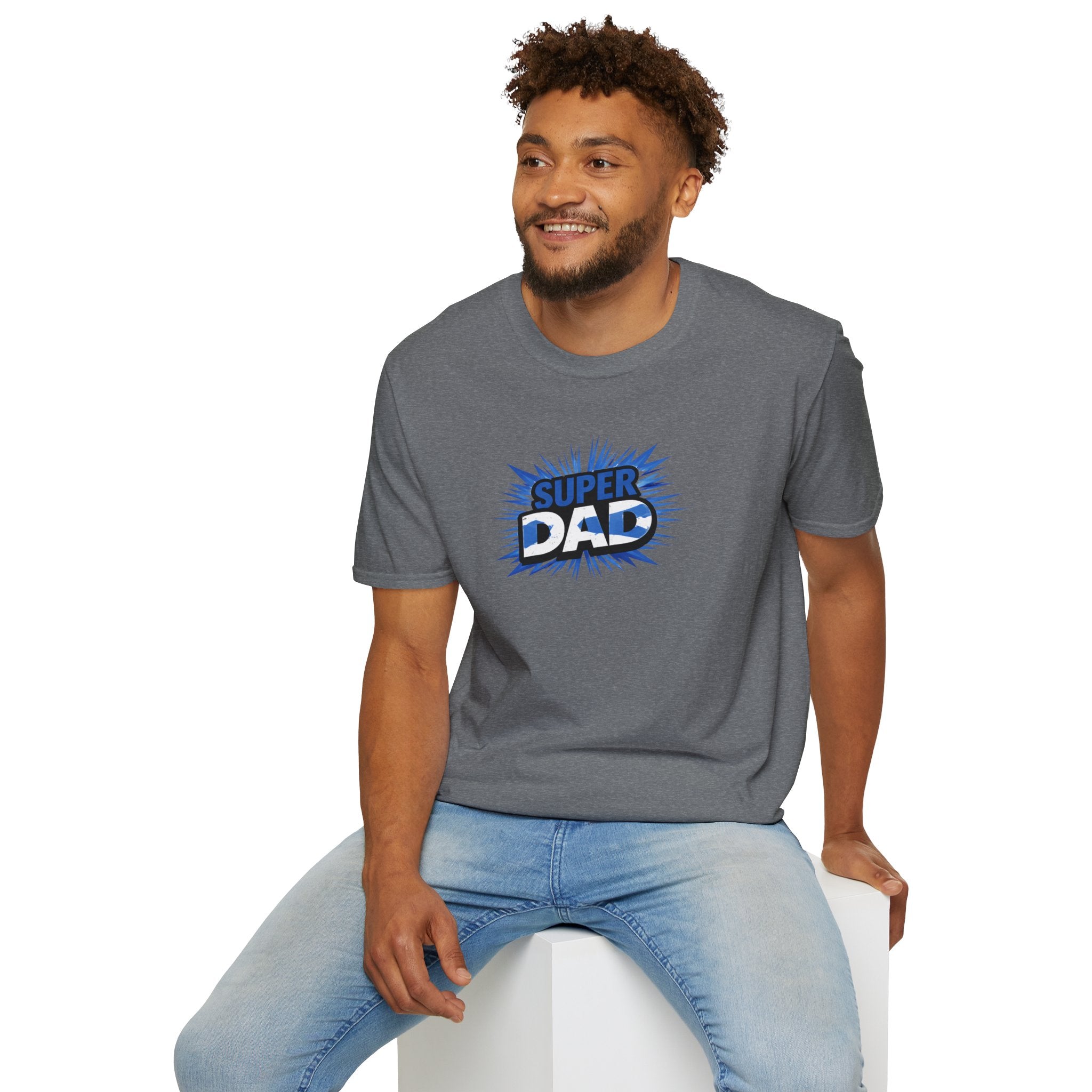 Super Dad T-Shirt — Scotland Flag themed Comic-Style Father's Day Gift