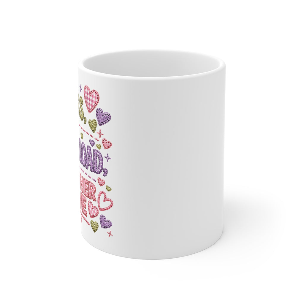 Mother Love Mug — 'M. Mess. Overload. M. Mother Love' Cute Heart Coffee Cup for Moms, Mother's Day Gift