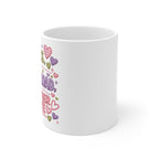 Mother Love Mug — 'M. Mess. Overload. M. Mother Love' Cute Heart Coffee Cup for Moms, Mother's Day Gift