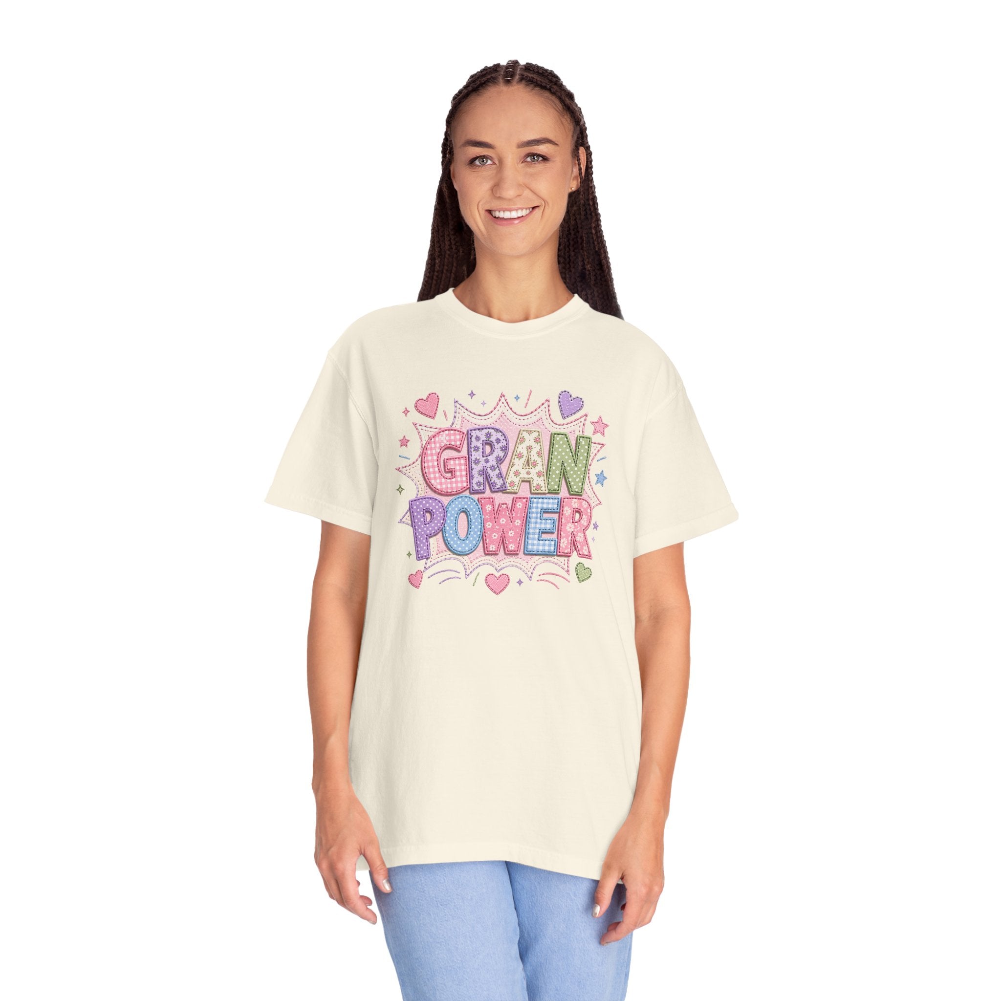 Gran Power T-Shirt — Cute Pastel 'Gran Power' Graphic Tee for Grandparents, Mother's Day Gift