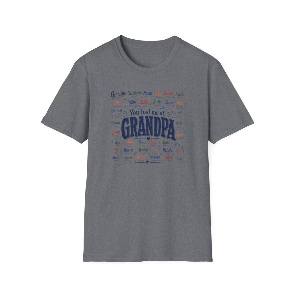 You Had Me at Grandpa T-Shirt — Retro Family Name Gift for Grandfathers