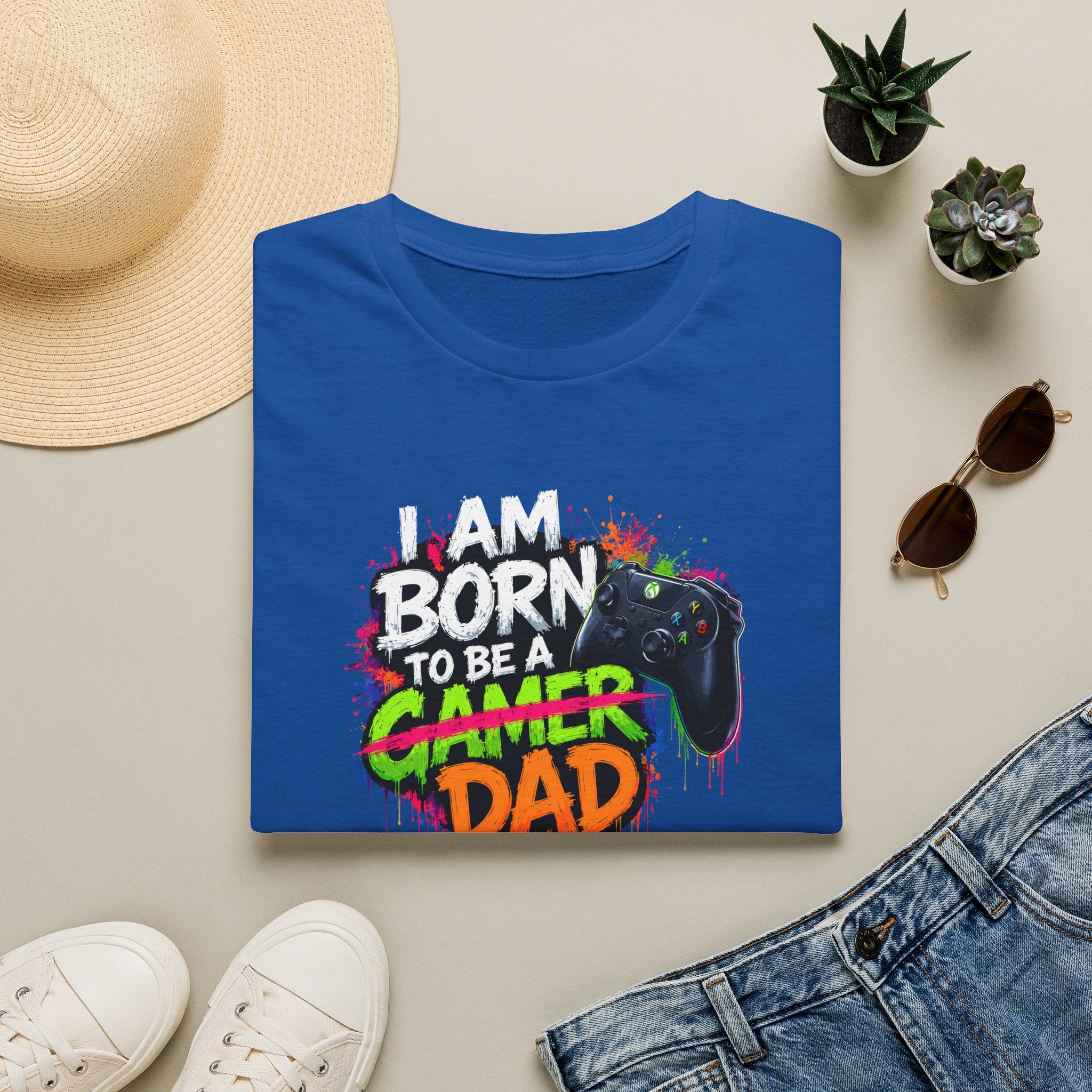 "I Am Born To Be A Gamer Dad" T‑Shirt
