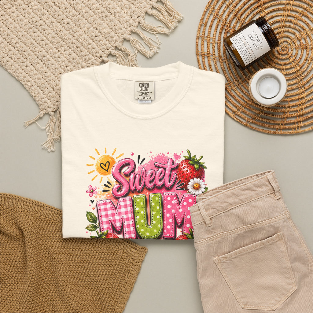 Sweet Mum T-Shirt — Floral Strawberry Mother's Day Tee