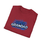 Super Grandad Scotland Flag/Scottish themed T-Shirt — Retro Comic Gift for Grandpa, Father’s Day & Birthday