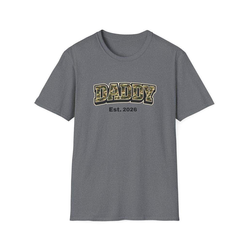 Daddy Est. 2026 Camo T-Shirt — New Dad Gift