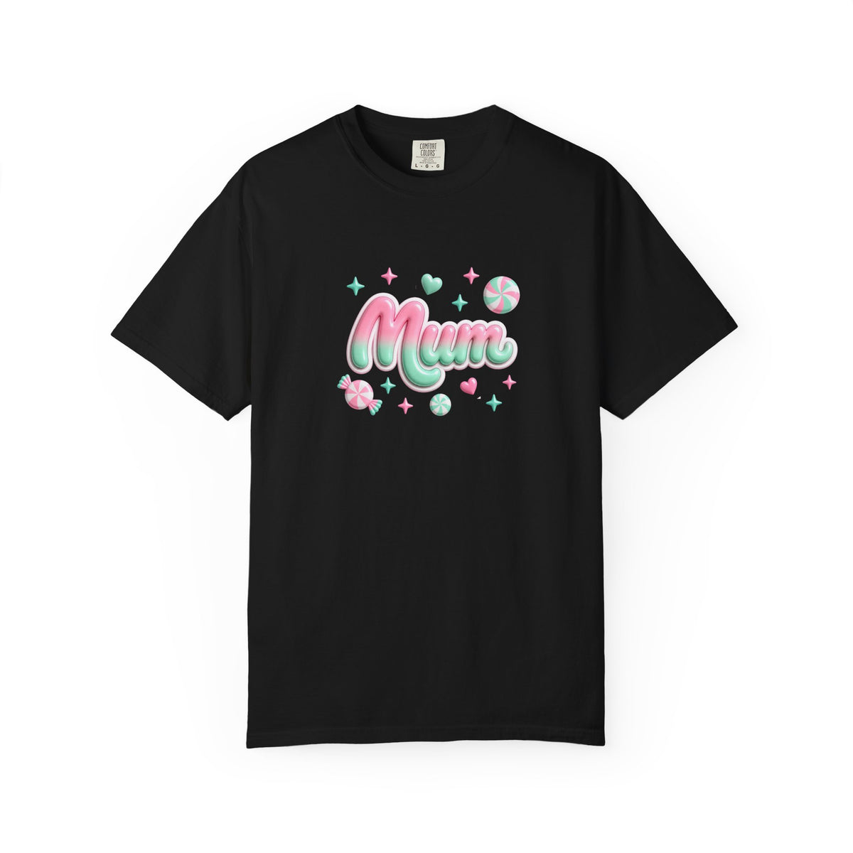 Mum Pastel Candy Script T-Shirt
