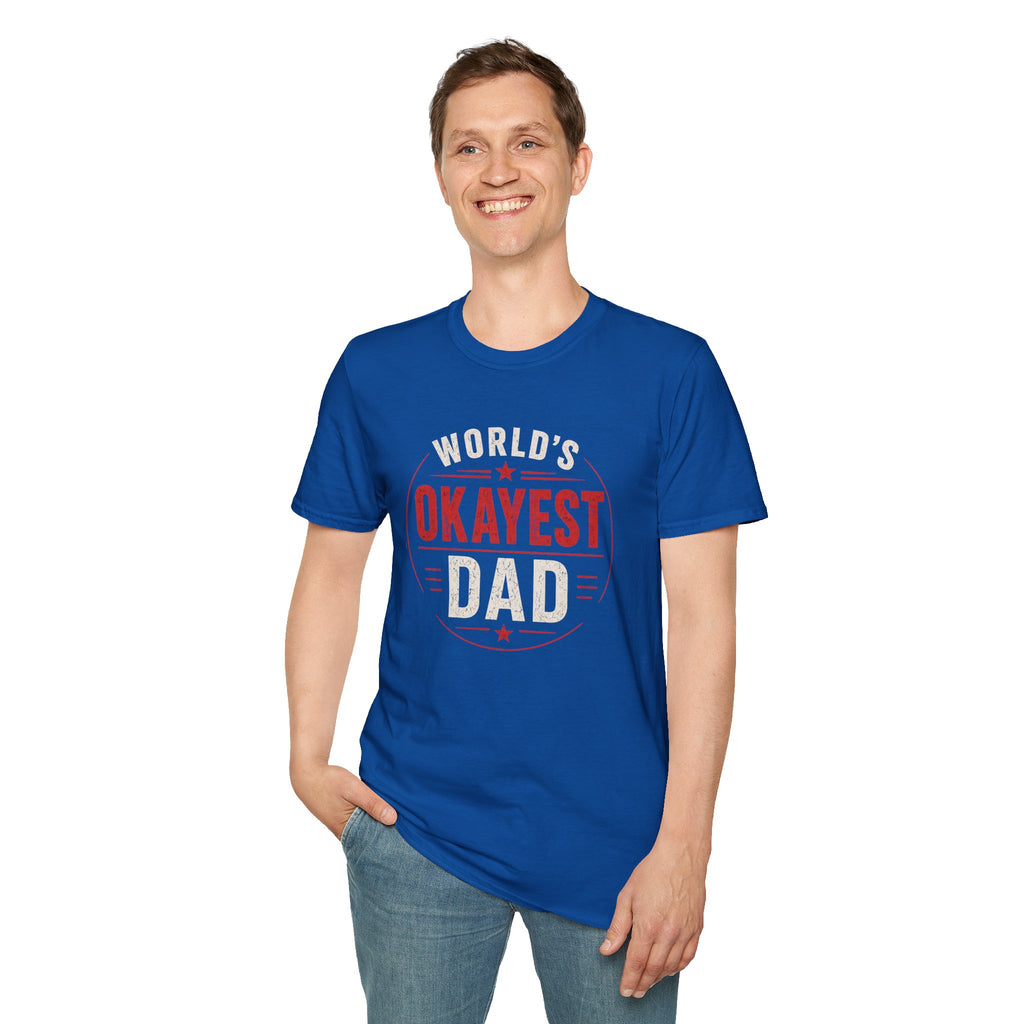 Funny "World's Okayest Dad" T-Shirt – Humorous Father's Day Gift