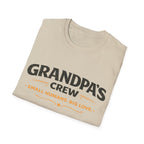 Grandpa's Crew T-Shirt — "Small Humans, Big Love" Grandpa Gift