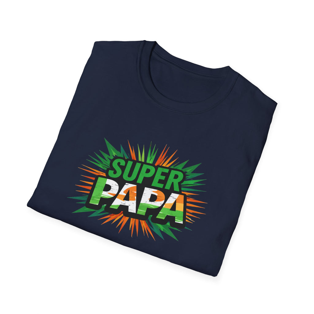 Super Papa Ireland Flag/Irish themed T-Shirt – Comic-Style Father’s Day Tee
