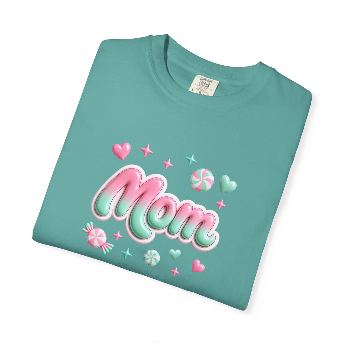 Mom Pastel Candy Script T-Shirt