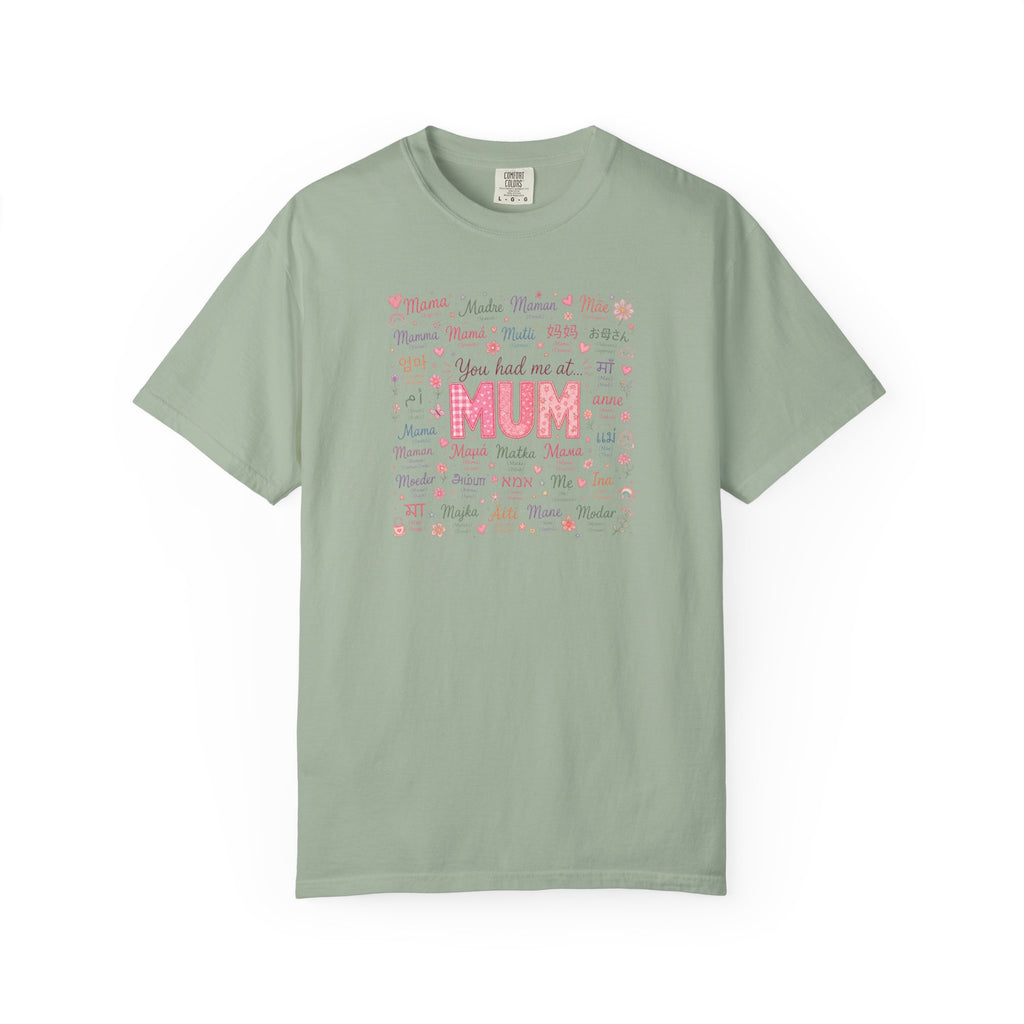 Mum Heartbeat T-Shirt — 'You Had Me at MUM' Floral Mother's Day Tee