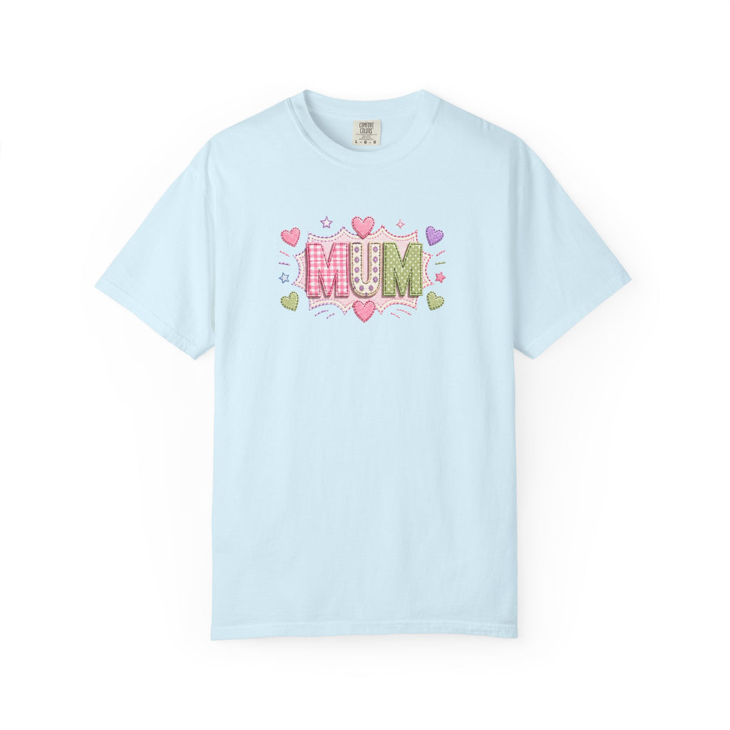 MUM Heart Patch Graphic T-Shirt — Cute Floral Mother’s Day Gift