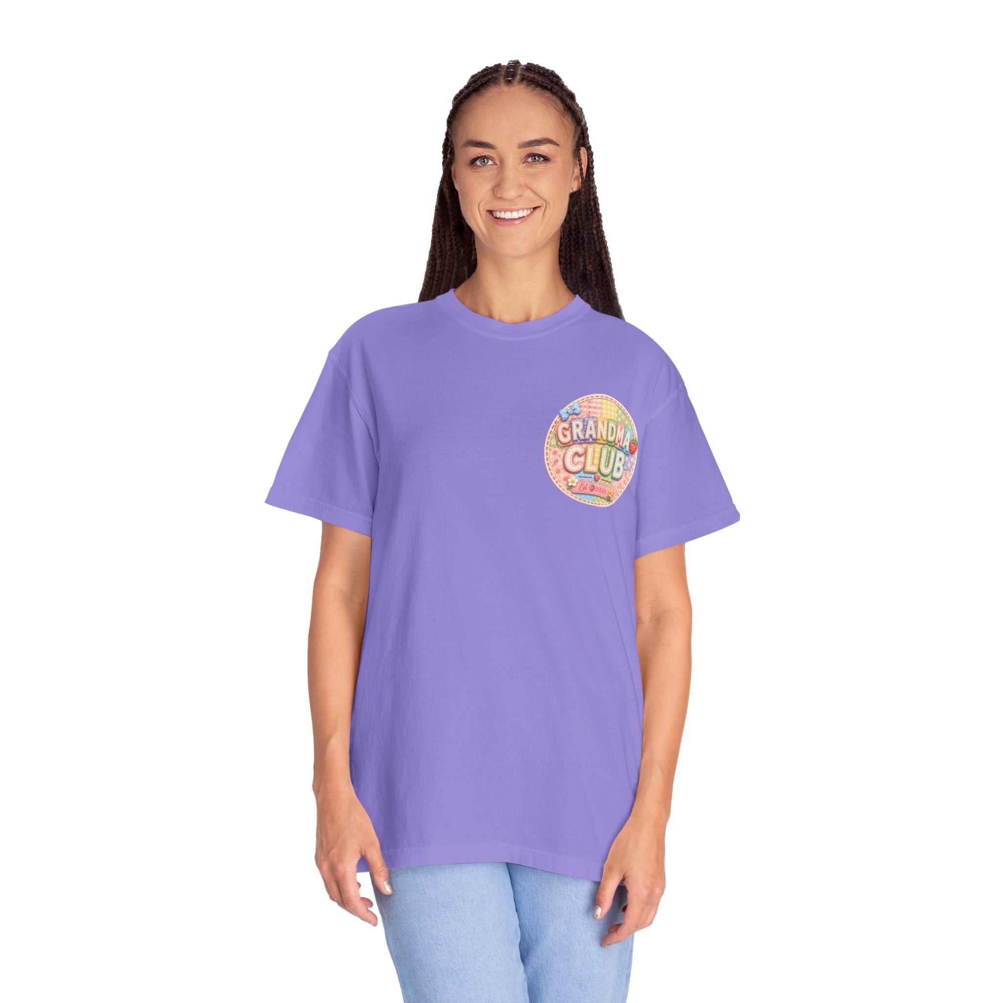 Grandma Club T-Shirt — Retro Floral Graphic