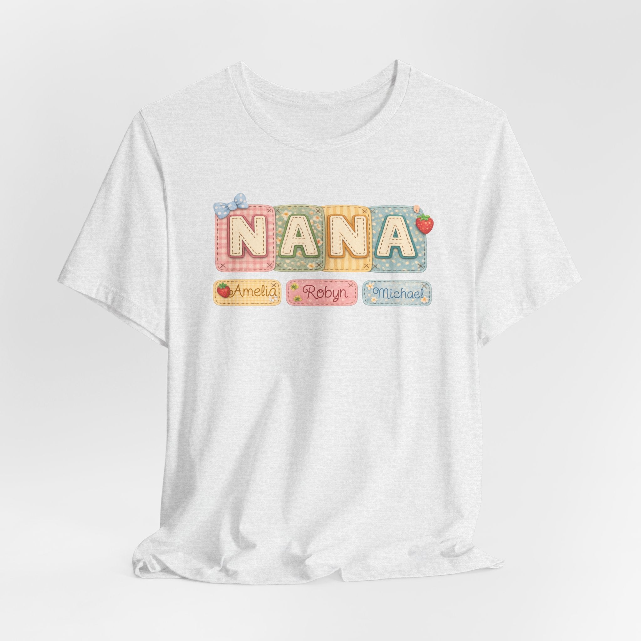 Nana Baby Blocks Tee — Personalized Grandmother Name Shirt